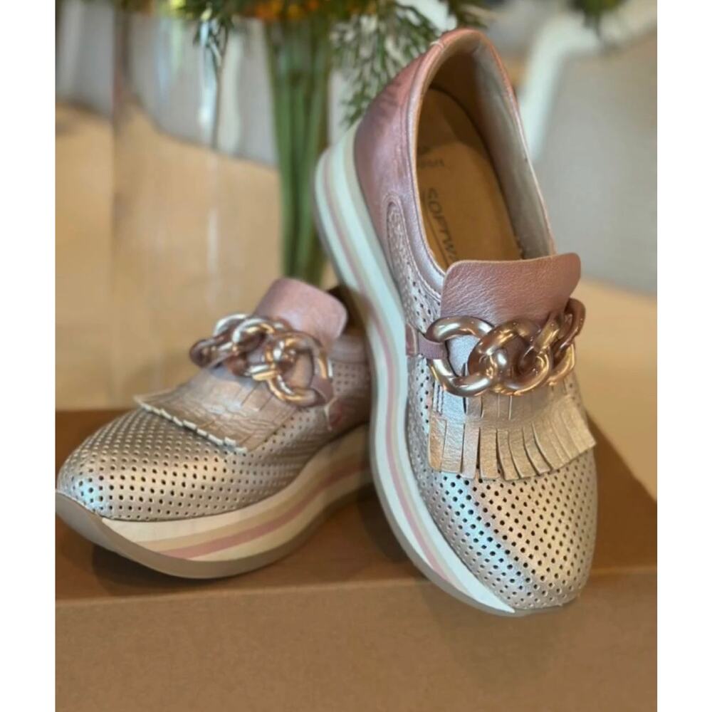 Softwaves Cynthia Shoes Silver/Blush - 6 1/2